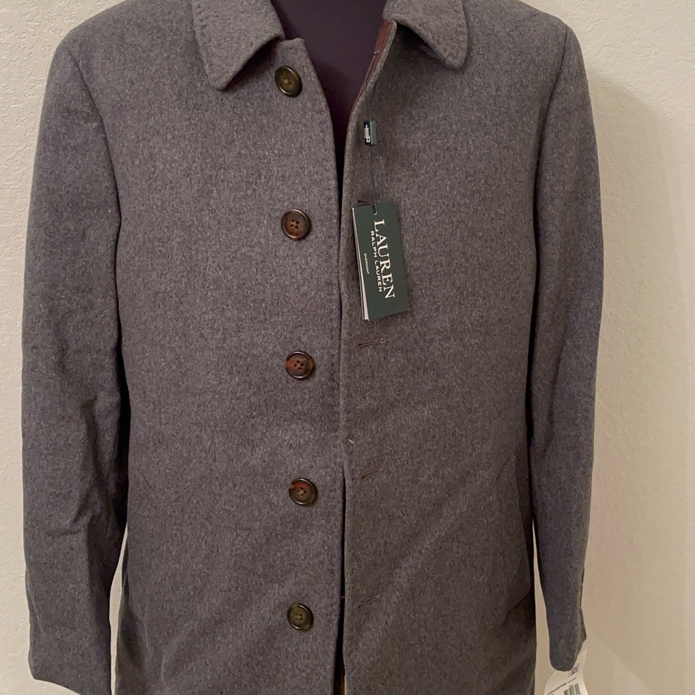 NWT Lauren Ralph Lauren 38R(Medium) Tech Wool Gray Coat